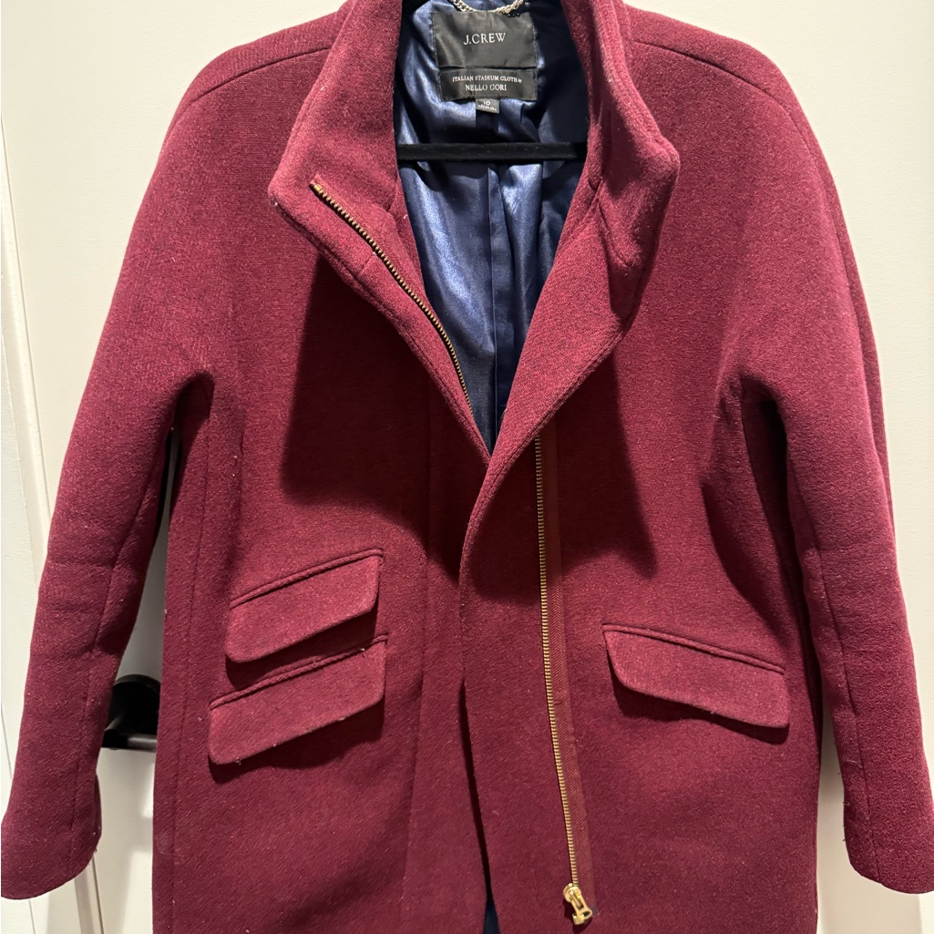 J. Crew Women's Deep Burgundy Pea Coat